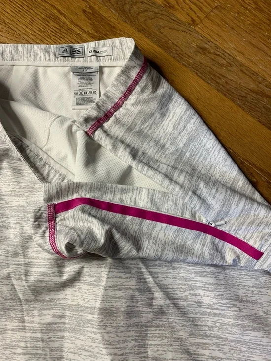 Adidas ClimaCool Heathered Grey & Pink Tennis Golf Skort - Size 12 - Picture 4 of 9